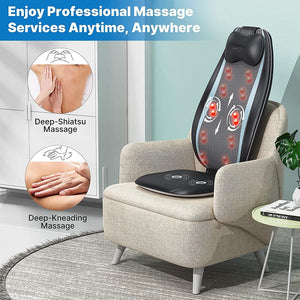 Shiatsu-massagesæde med varme funktion