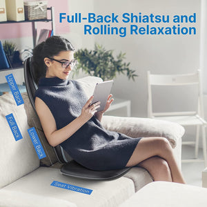 Shiatsu-massagesæde med varme funktion